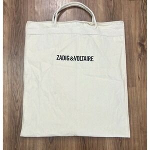 ZADIG & VOLTAIRE Folding Garmet Bag Zip Handles Organc Cotton for Suits Dresses